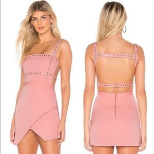 NBD x Naven Elsie Pink Studded Mini Dress
